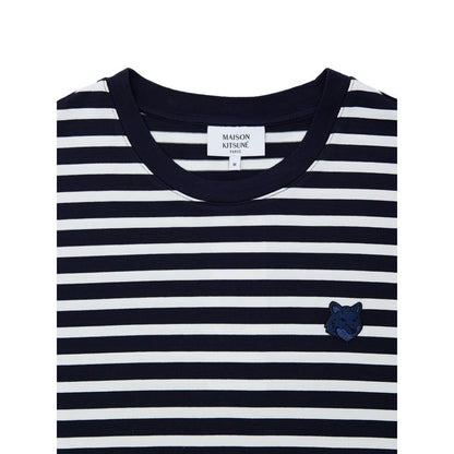 Maison Kitsuné Blue Cotton Long Sleeve T-Shirt