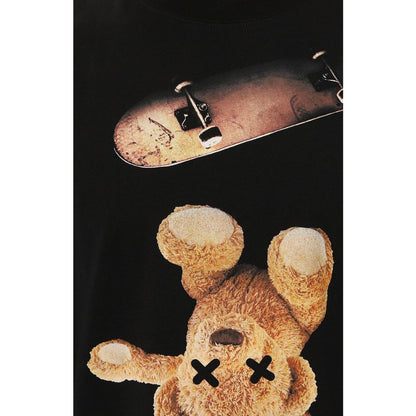 Schwarzes Baumwoll-T-Shirt von Diego Venturino