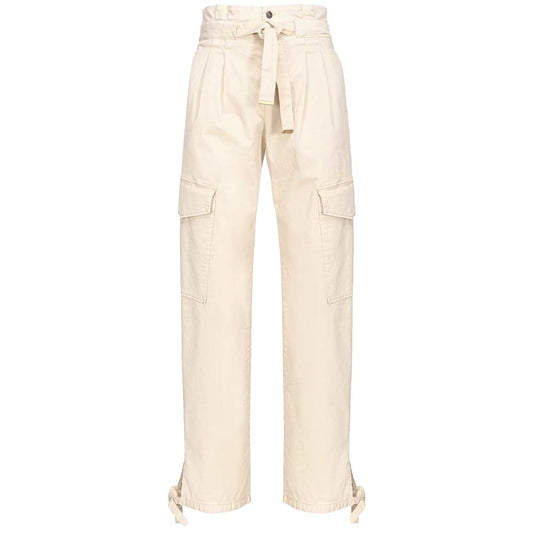 PINKO White Cotton Women Pant