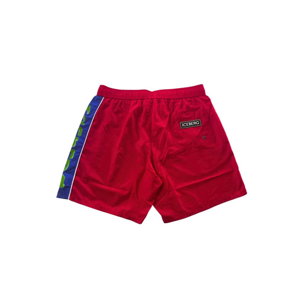 Iceberg Rote Polyester Herren Badeshorts