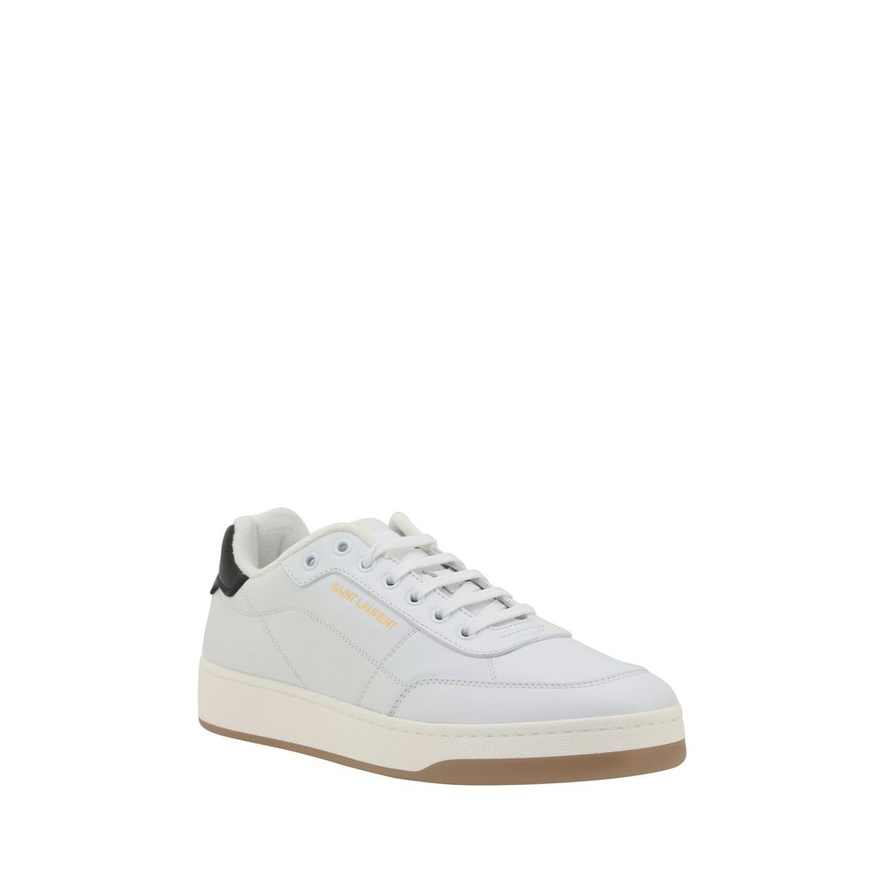 Saint Laurent Sneaker aus weißem Kalbsleder Modell Bos Taurus in niedriger Ausführung