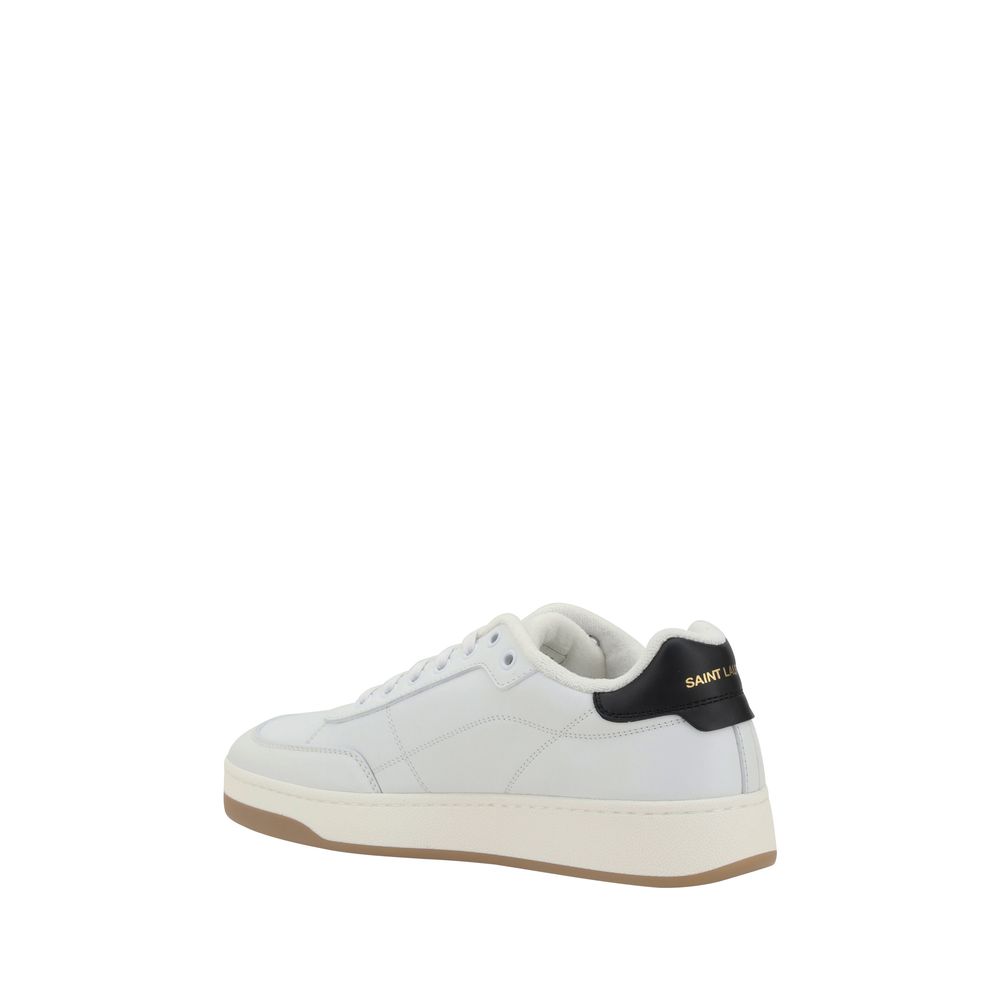Saint Laurent Sneaker aus weißem Kalbsleder Modell Bos Taurus in niedriger Ausführung