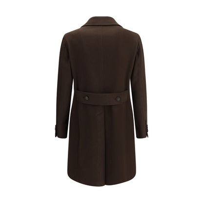 Tagliatore Brown Wool Coat