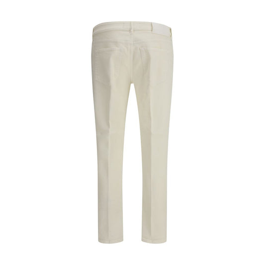 PT Torino Cream Cotton Slim Fit Jeans