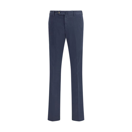 PT Torino Blue Cotton Casual Pants