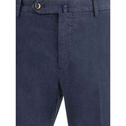 PT Torino Blue Cotton Casual Pants