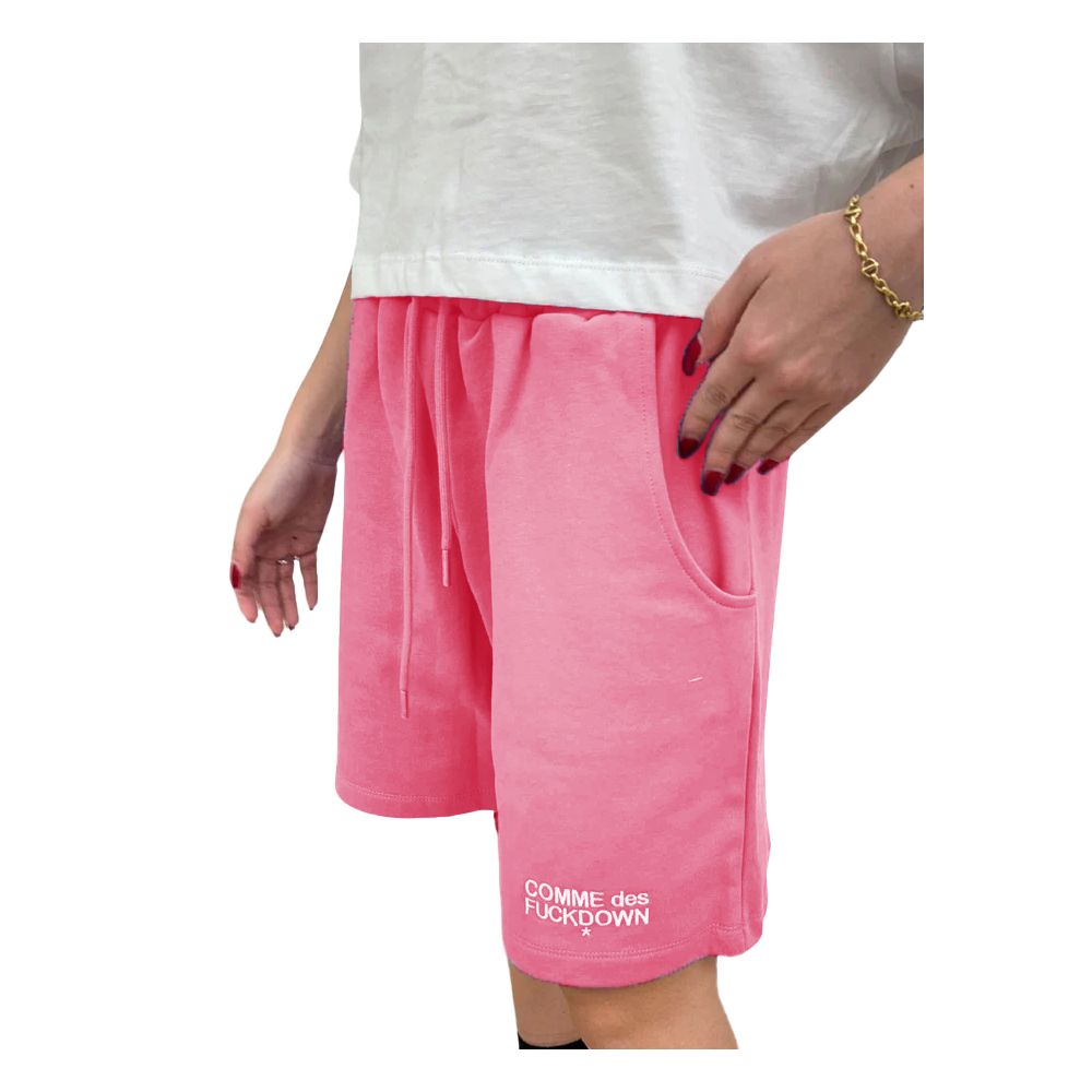 Comme Des Fuckdown – Baumwollshorts in Fuchsie