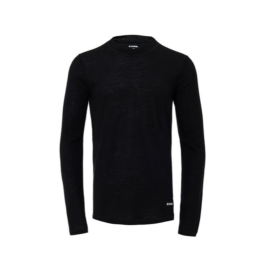 Jil Sander Black Polyester Long Dress