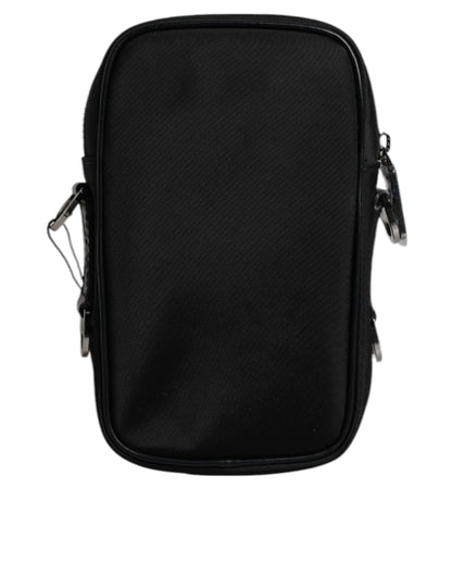 Dolce &amp; Gabbana – Mehrfarbige Umhängetasche aus Jacquard mit Leopardenmuster und Logo-Schild