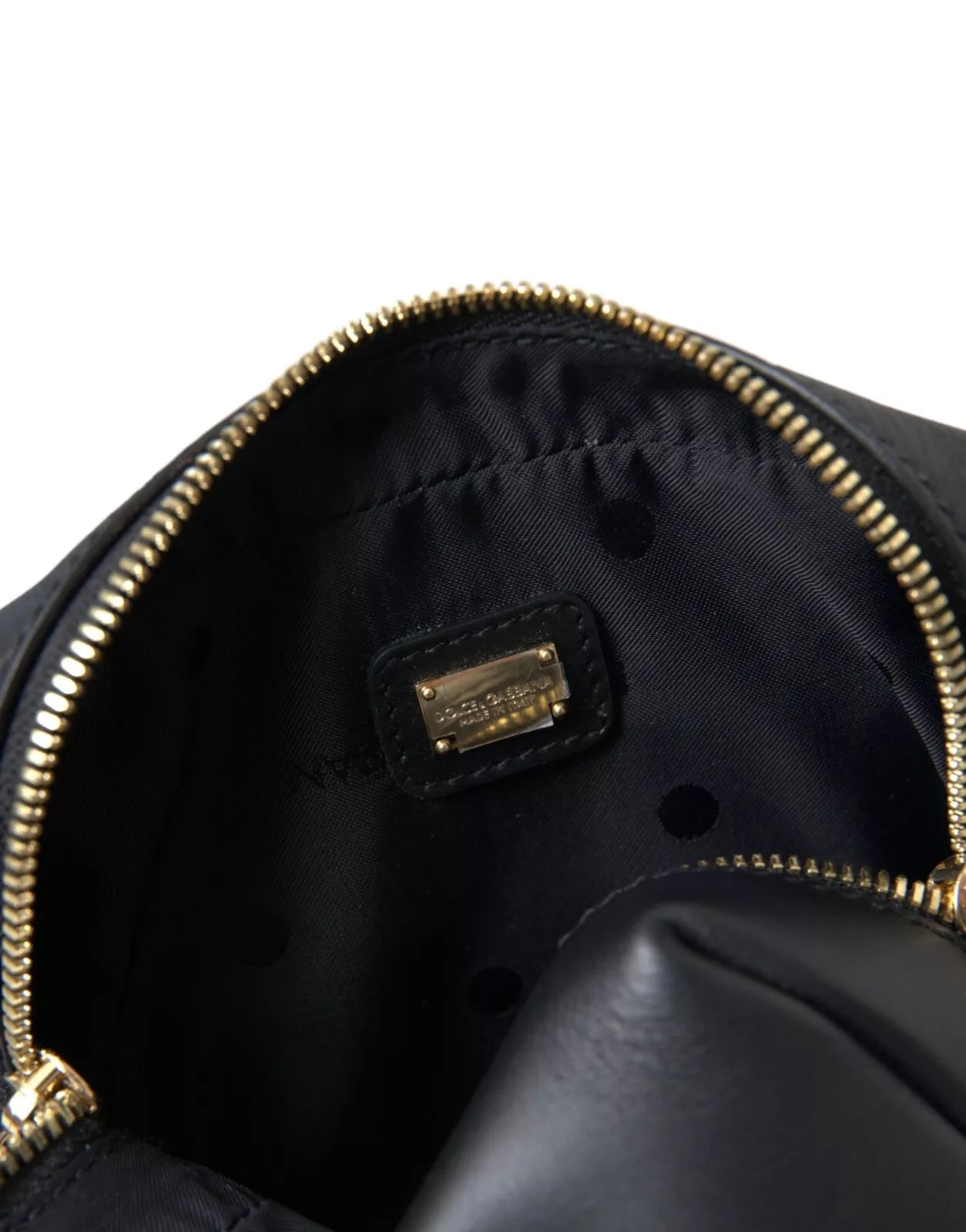 Dolce &amp; Gabbana – Gürteltasche aus schwarzem Kalbsleder mit doppeltem Hüftgürtel