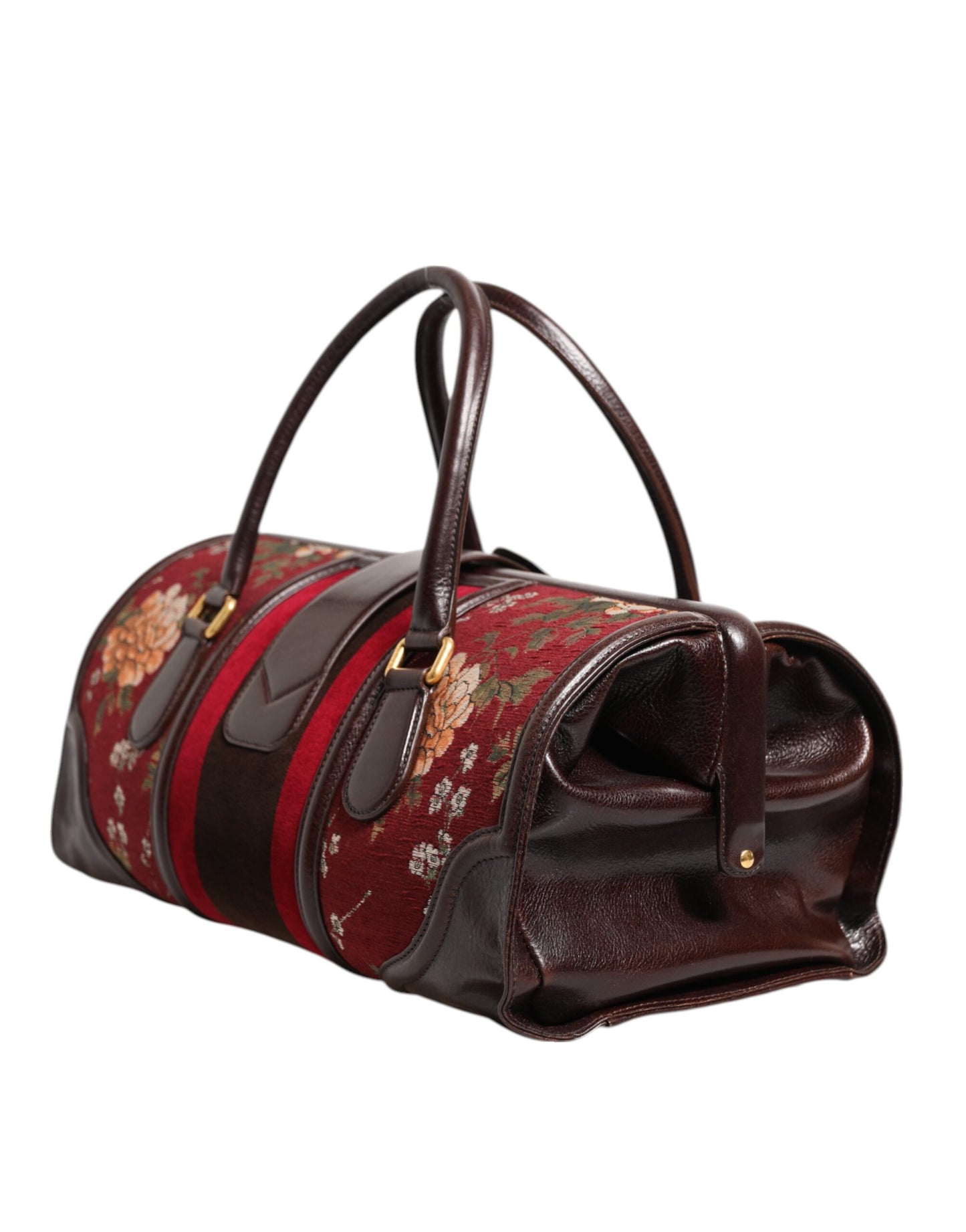 Dolce &amp; Gabbana Reisetasche aus mehrfarbigem Leder-Jacquard-Samt