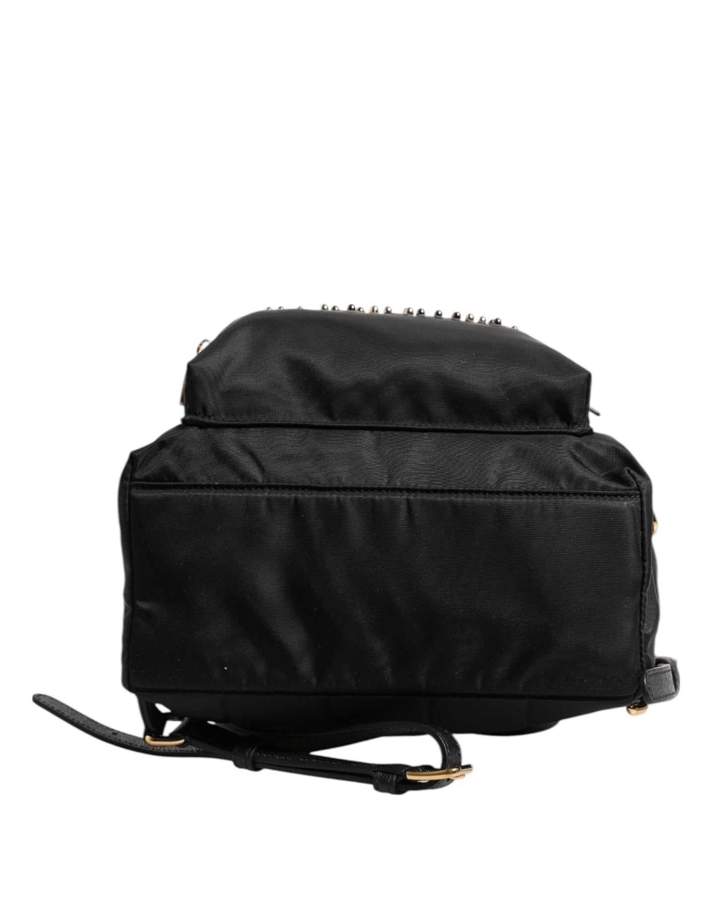 Dolce &amp; Gabbana – Rucksacktasche „VULCANO“ aus schwarzem Nylon mit Verzierung #DGFAMILY