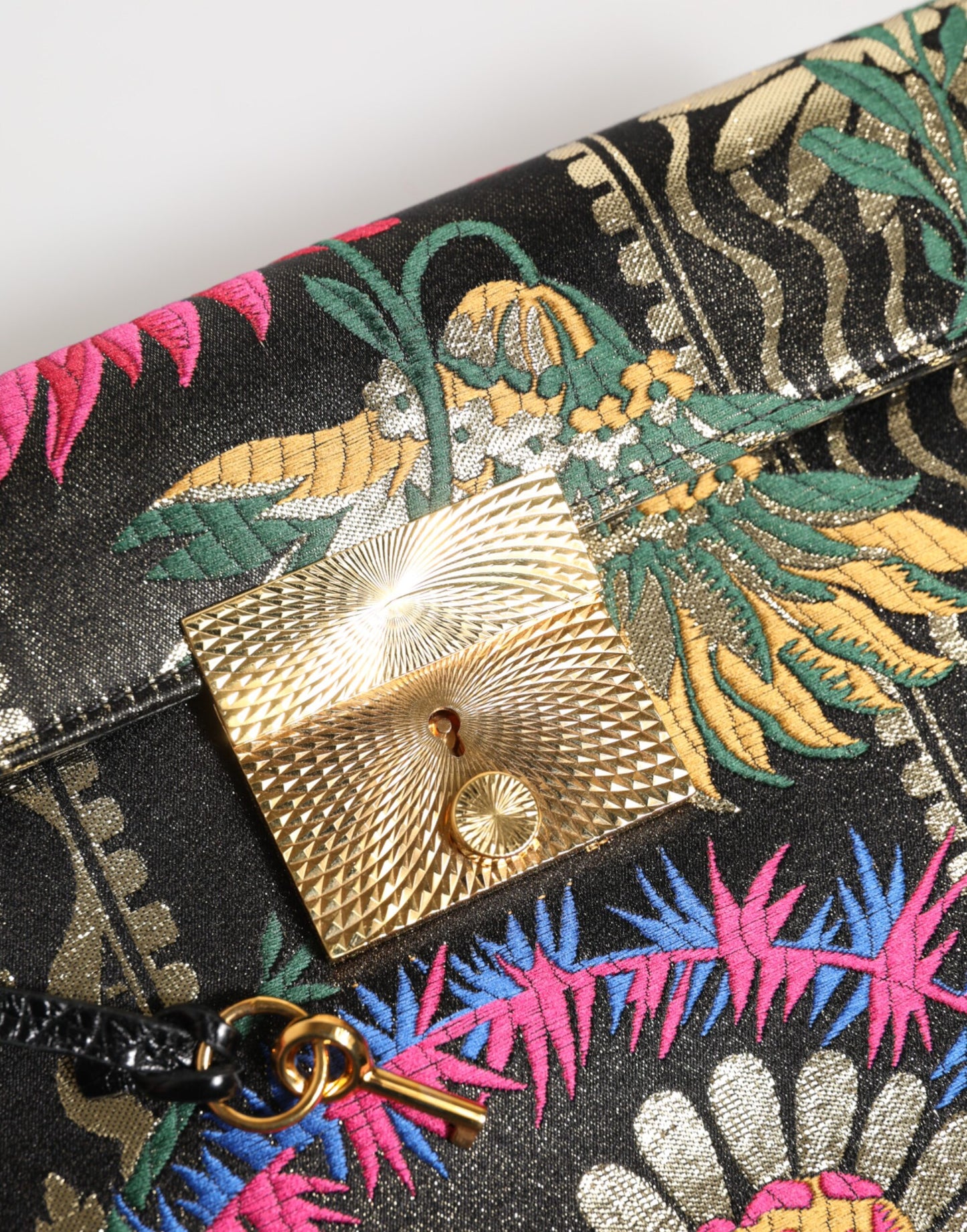 Dolce &amp; Gabbana – Mehrfarbige Aktentasche aus Jacquard mit Blumenmuster