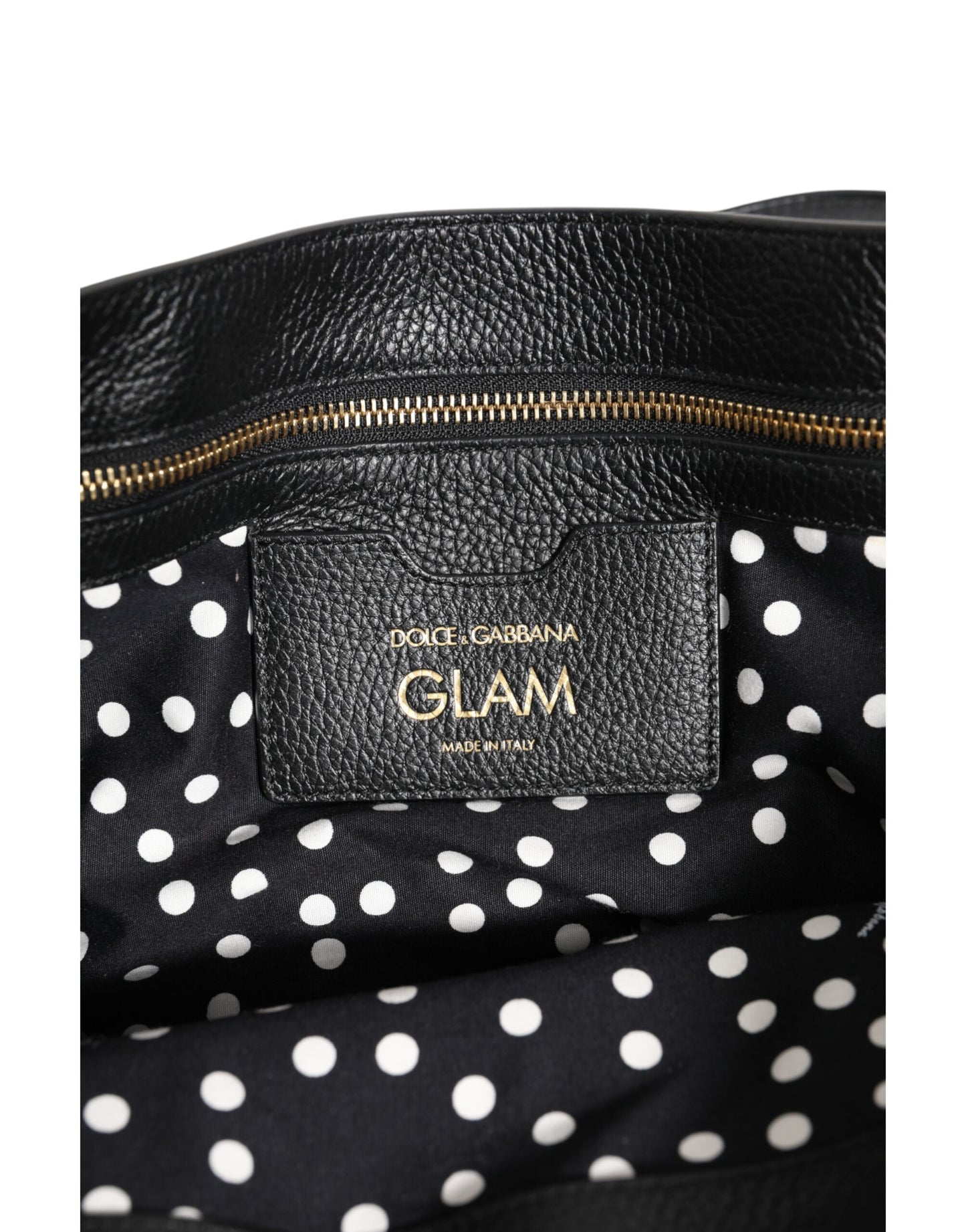 Dolce &amp; Gabbana – Tragetasche aus braunem Leoparden-GLAM-Leder mit Logo-Plakette