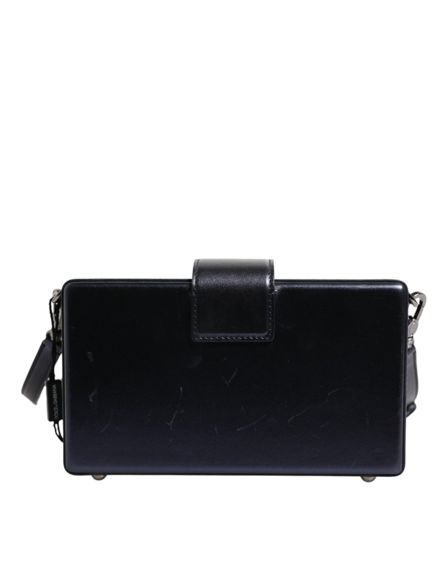 Dolce &amp; Gabbana Blaue DG BOX Umhängetasche aus Lammleder