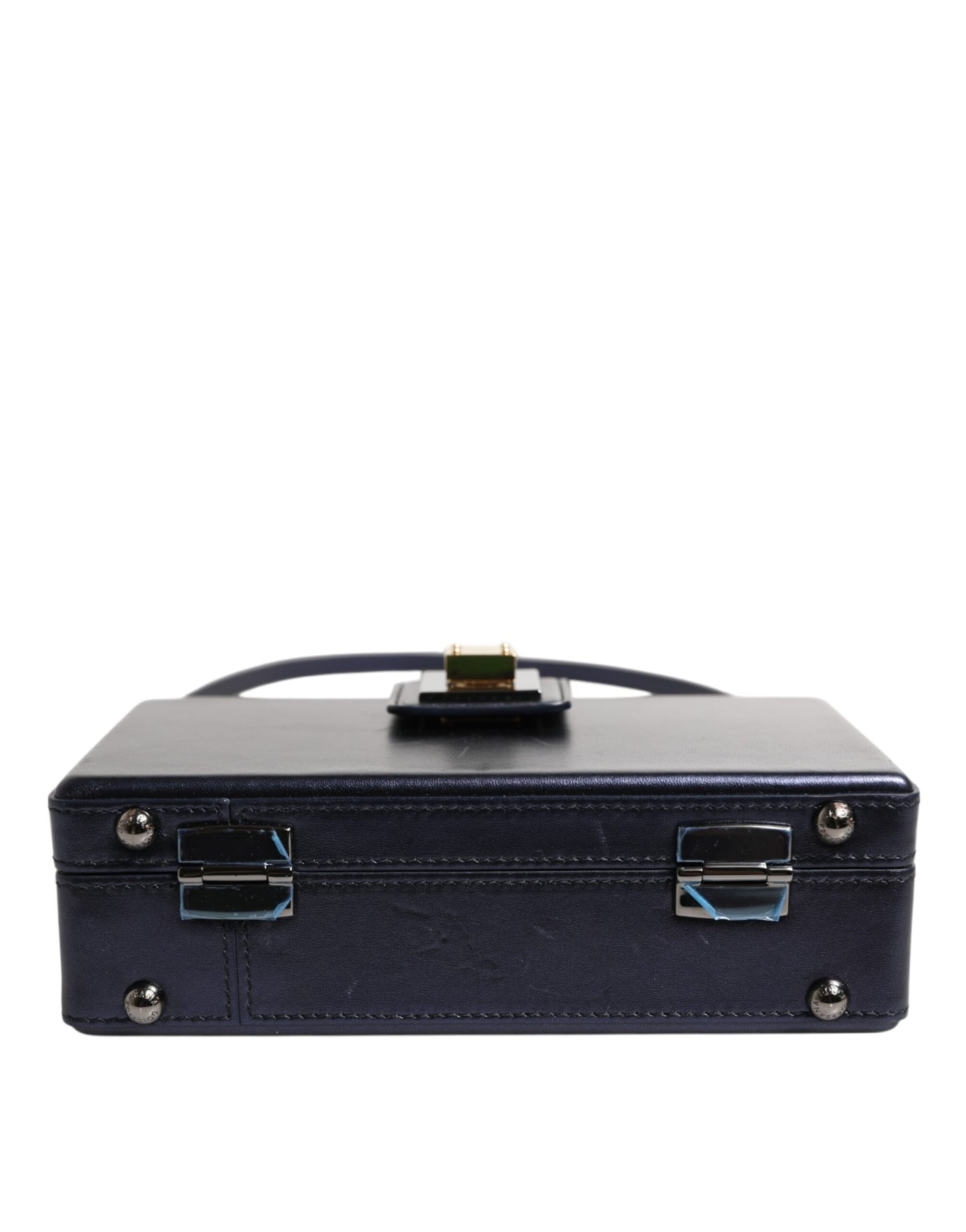 Dolce &amp; Gabbana Blaue DG BOX Umhängetasche aus Lammleder