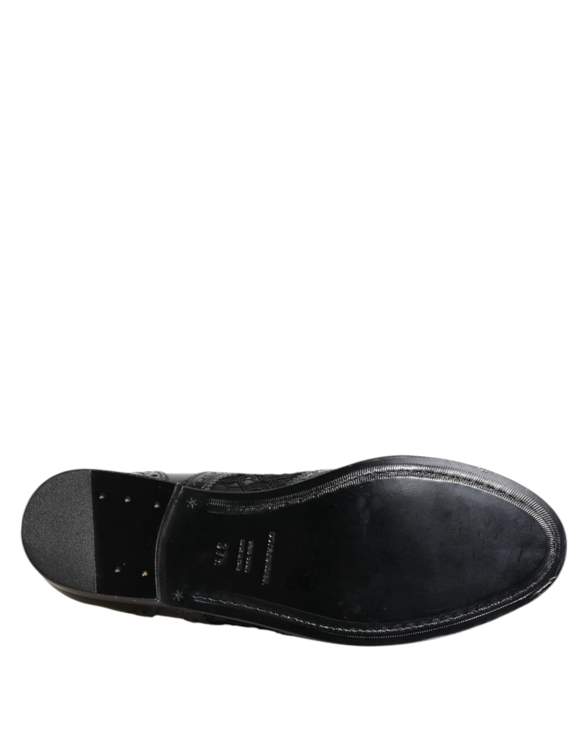 Dolce &amp; Gabbana – Formelle Schuhe aus schwarzem Leder mit floraler Spitze