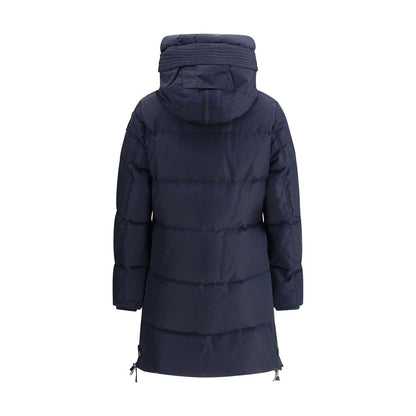 Parajumpers Blaue Nylonjacke in voller Länge