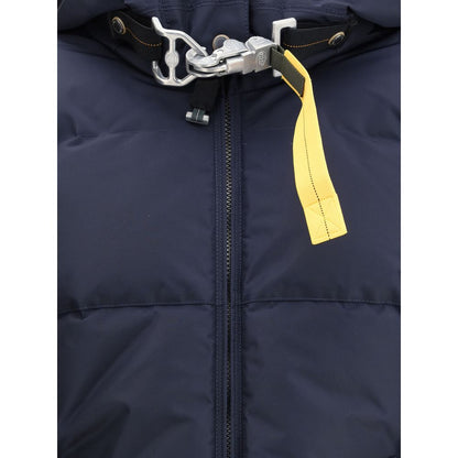 Parajumpers Blaue Nylonjacke in voller Länge