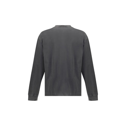 Agolde Graues Baumwoll-Langarmshirt