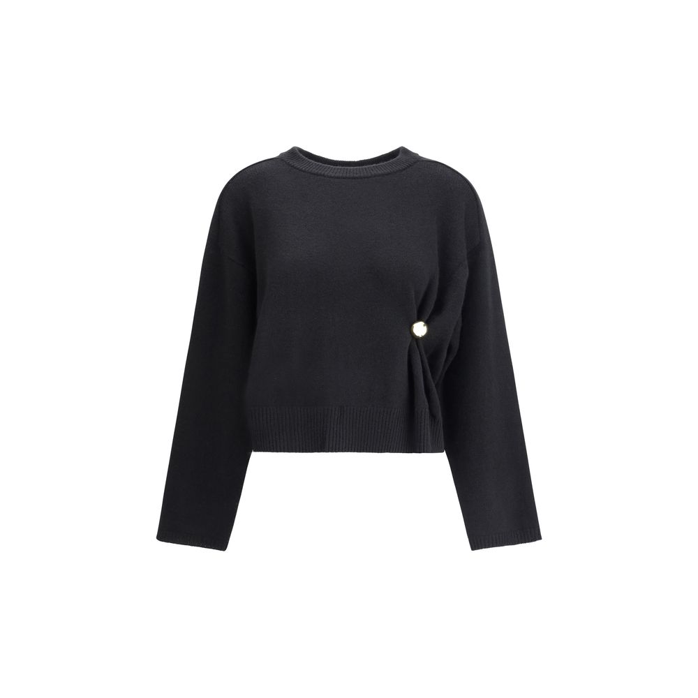 Loulou De Saison Schwarzes Woll-Sweatshirt