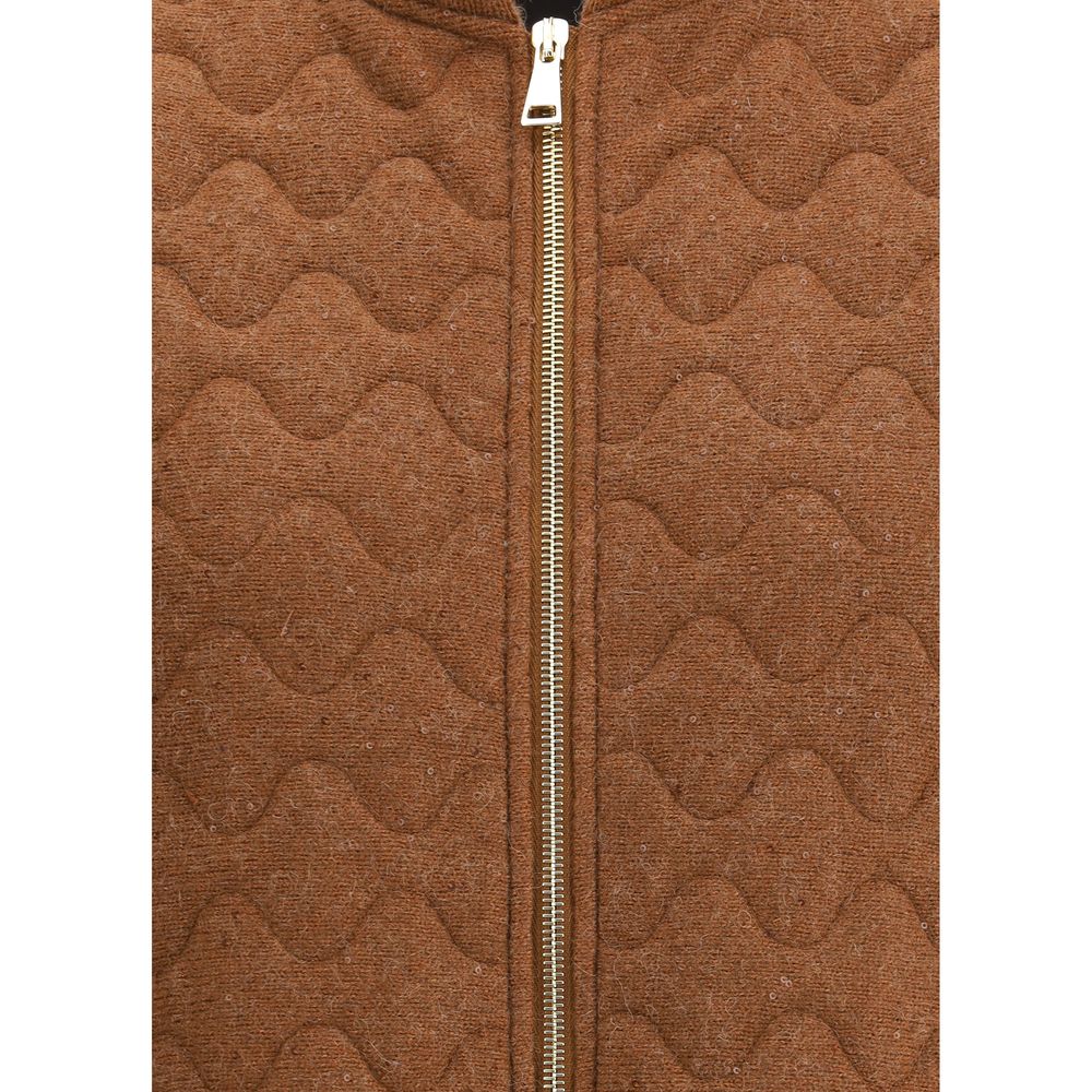 Fabiana Filippi Braune Fleece-Woll-Weste