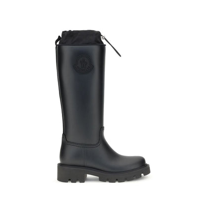 Moncler Schwarze PVC-Regenstiefel