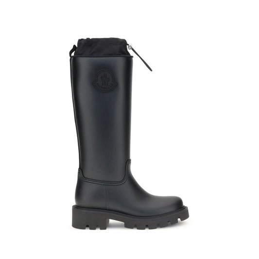 Moncler Schwarze PVC-Regenstiefel