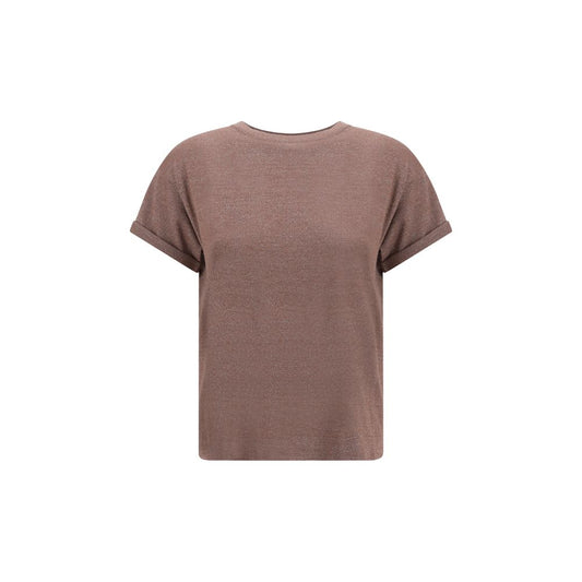 Brunello Cucinelli Kaschmir-Glitzer-T-Shirt