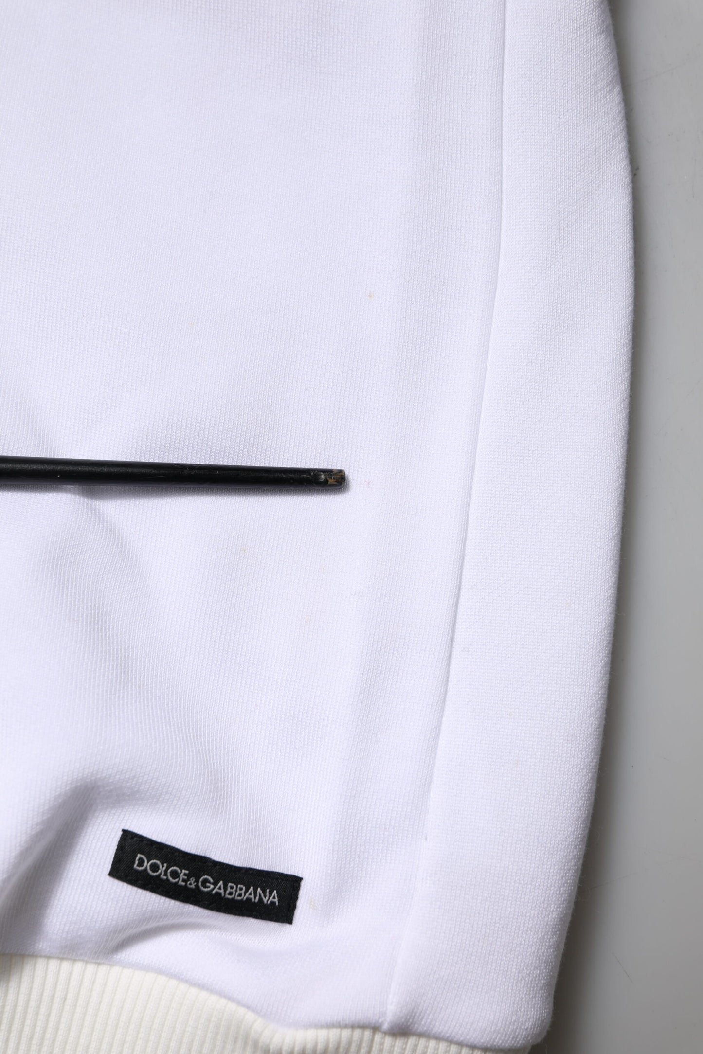 Dolce &amp; Gabbana – Weißes Sweatshirt mit Kapuze „Sacred Heart“