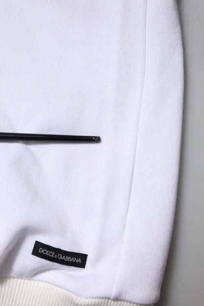 Dolce &amp; Gabbana – Weißes Sweatshirt mit Kapuze „Sacred Heart“