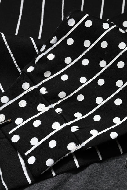 Dolce &amp; Gabbana Herren Sweatshirt mit Kapuze und schwarzen Streifen