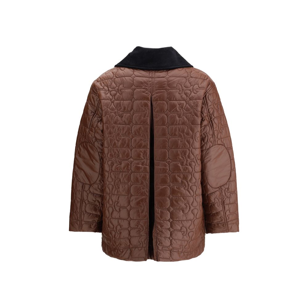 Ganni – Glänzende Stepp-Midijacke