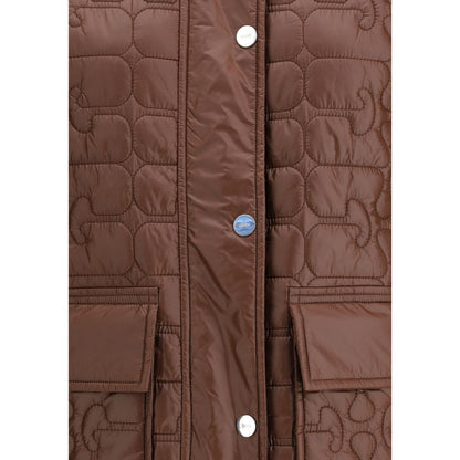 Ganni – Glänzende Stepp-Midijacke