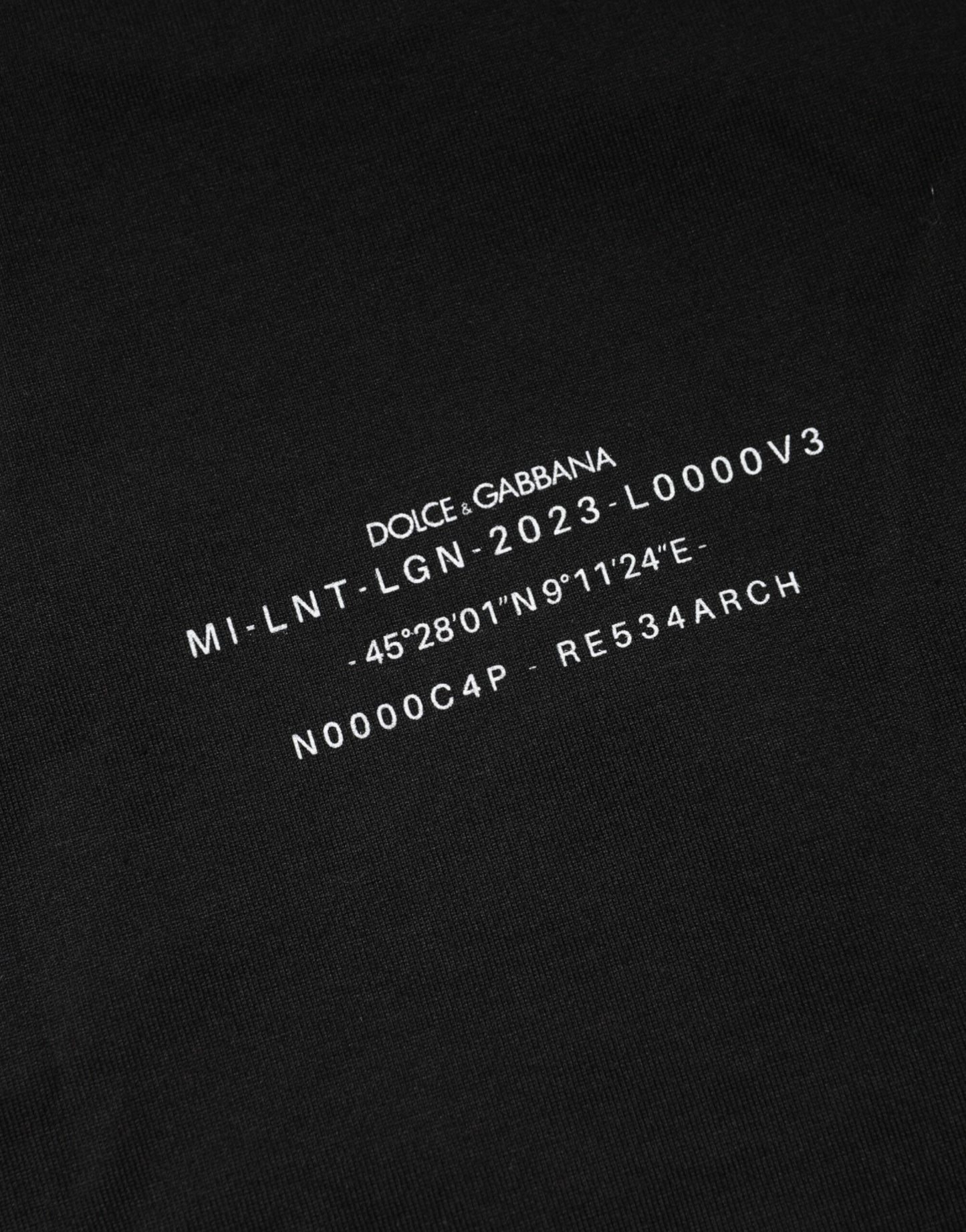 Dolce &amp; Gabbana Schwarzes Baumwoll-T-Shirt mit Rundhalsausschnitt und DG Vib3-Print