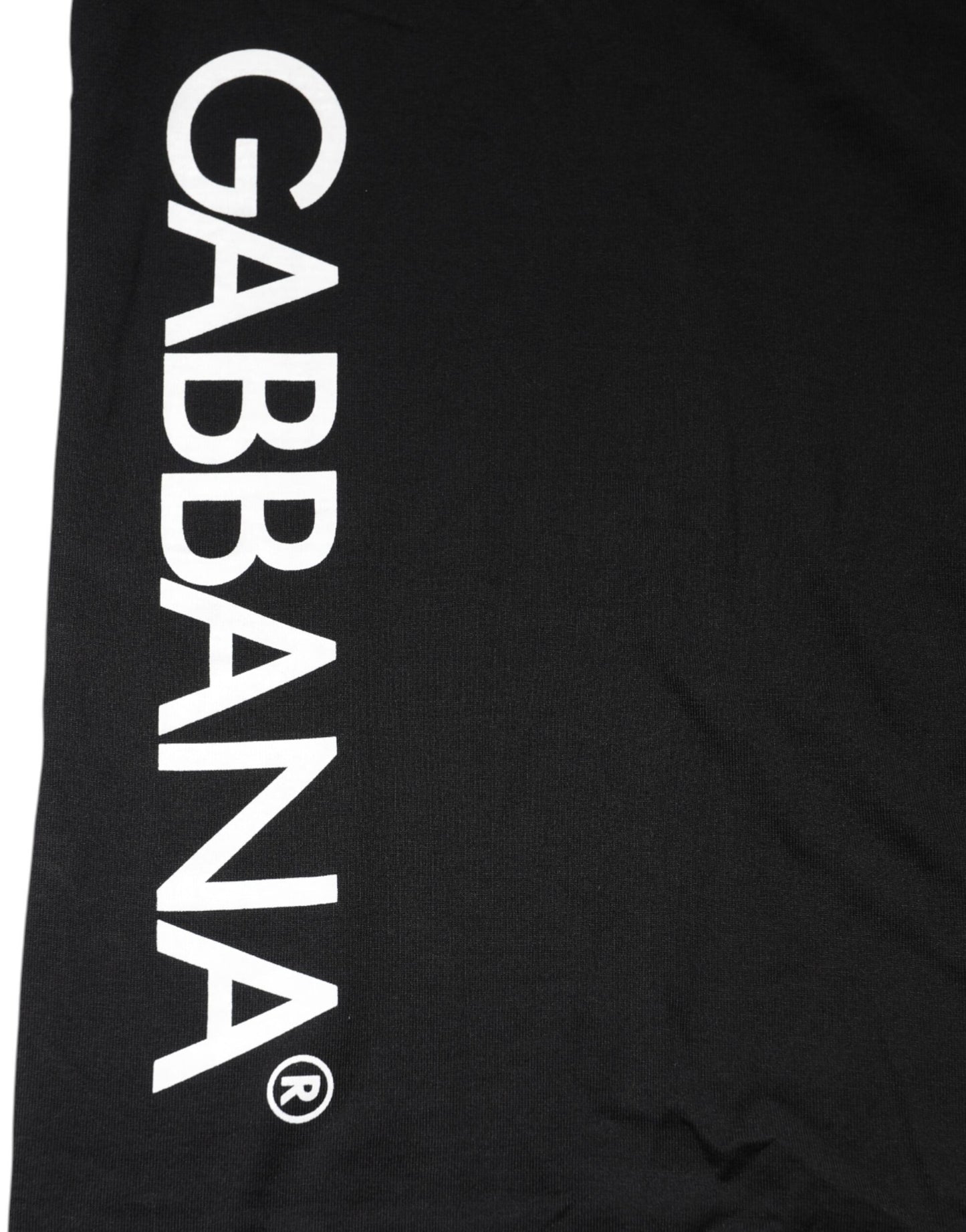 Dolce &amp; Gabbana – Schwarzes Baumwoll-T-Shirt mit Rundhalsausschnitt und Logo-Print
