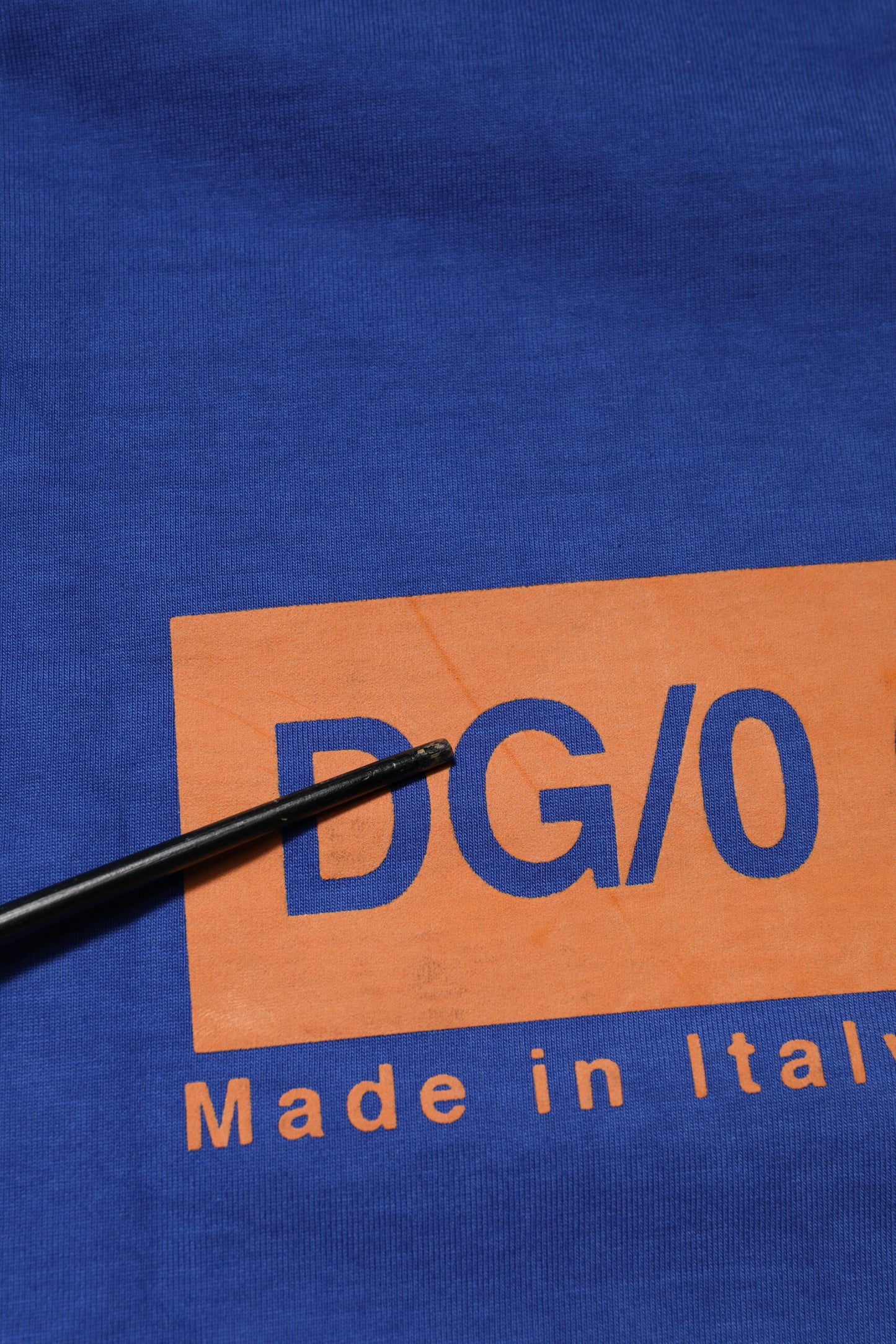 Dolce &amp; Gabbana – Blaues Baumwoll-T-Shirt mit Rundhalsausschnitt und Logografik