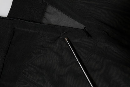 Dolce &amp; Gabbana Schwarze Nylon-Leggings mit Stretch