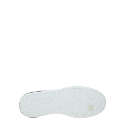Dolce &amp; Gabbana Weiße niedrige Lederschuhe