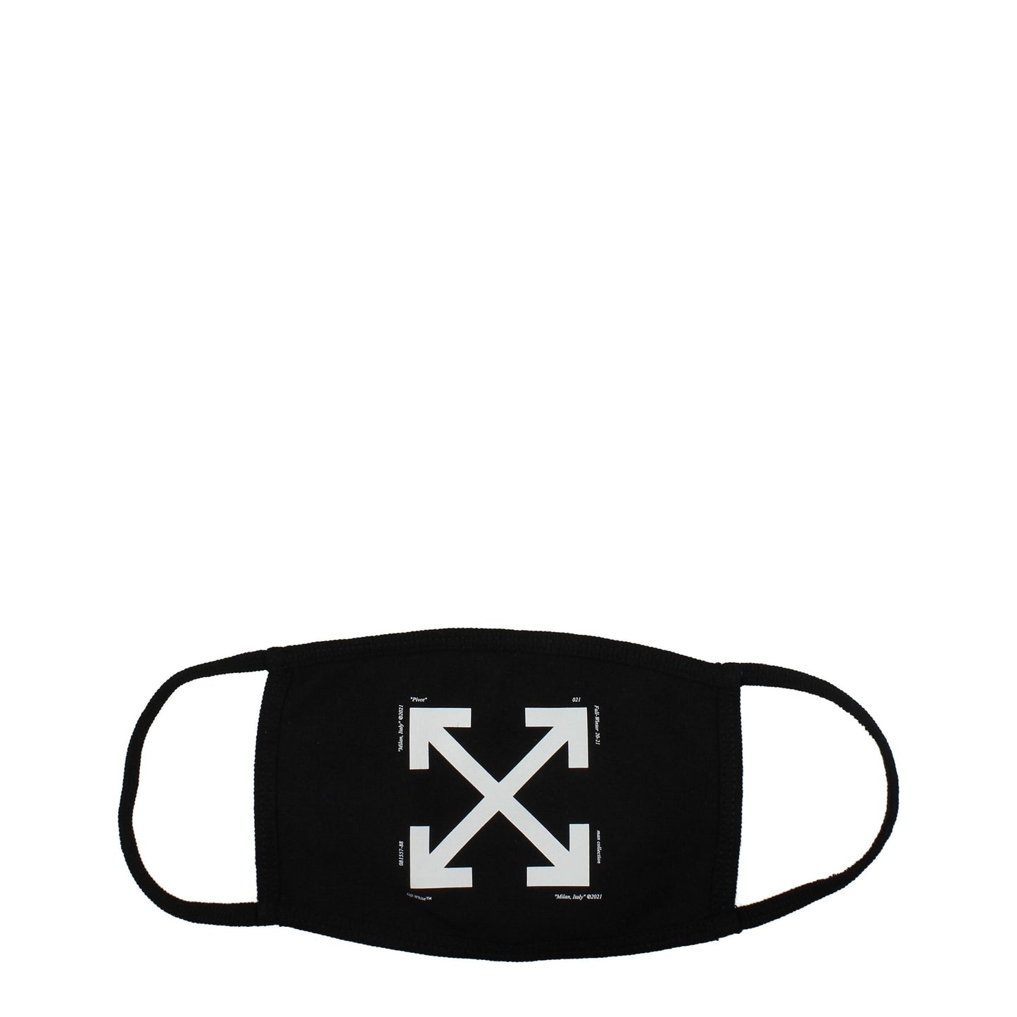 Off-White Schwarze Baumwoll-Gesichtsmaske