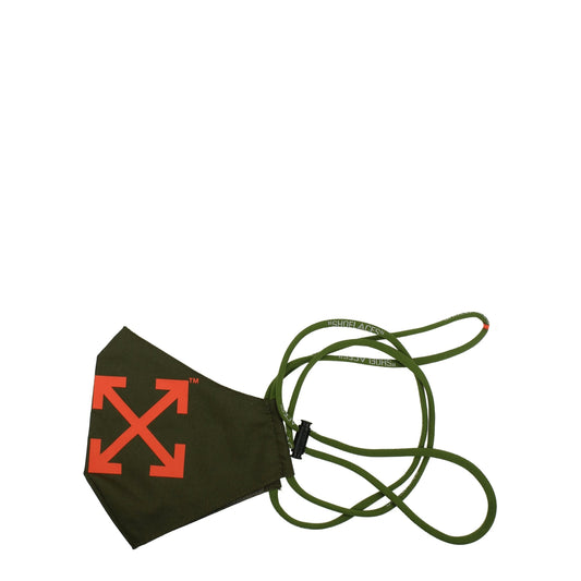Off-White Gesichtsmaske aus grünem Polyester