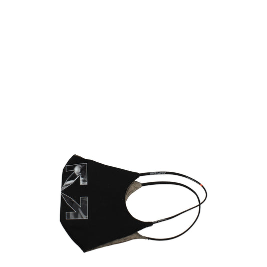 Off-White Schwarze Baumwoll-Gesichtsmaske