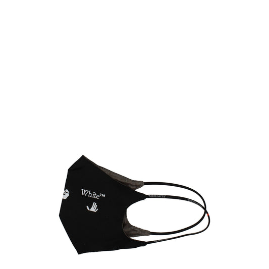 Off-White Schwarze Baumwoll-Gesichtsmaske