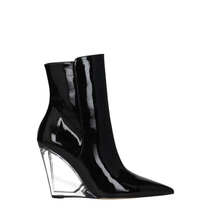 Stuart Weitzman – Schwarze Lederstiefeletten