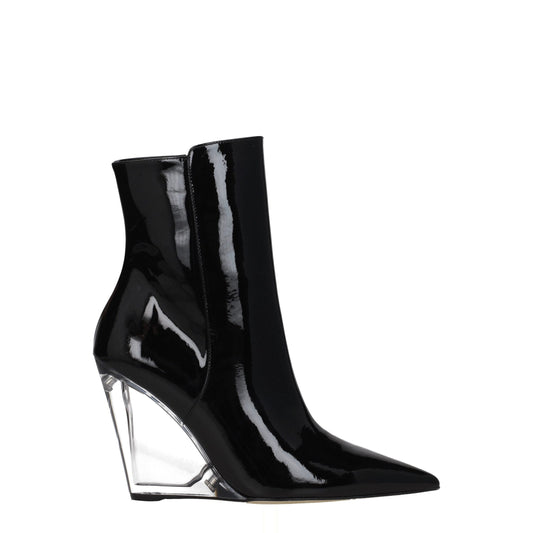 Stuart Weitzman – Schwarze Lederstiefeletten