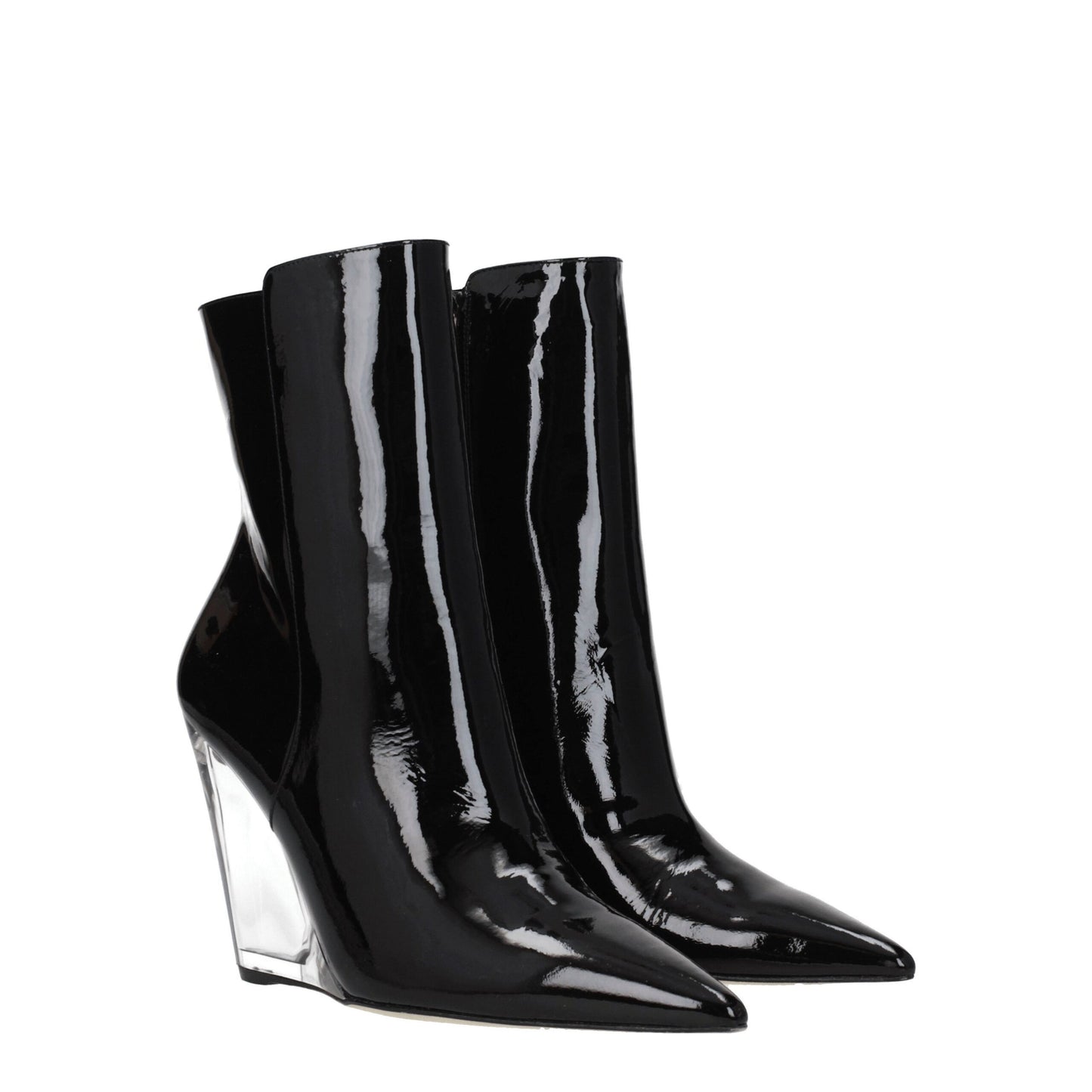 Stuart Weitzman – Schwarze Lederstiefeletten