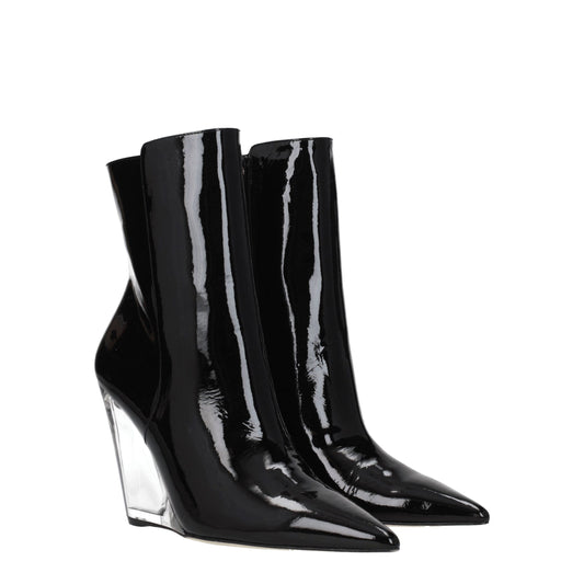 Stuart Weitzman – Schwarze Lederstiefeletten