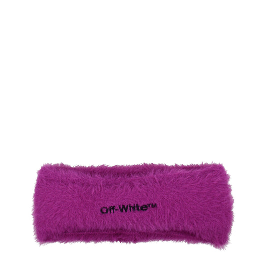 Off-White Haarband aus lila Stoff