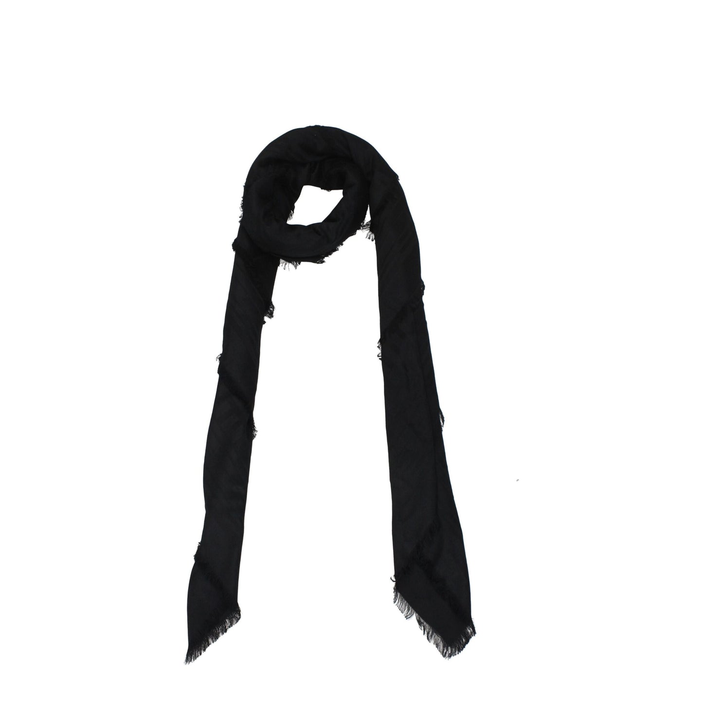 Balmain Schwarzes Viskose-Foulard