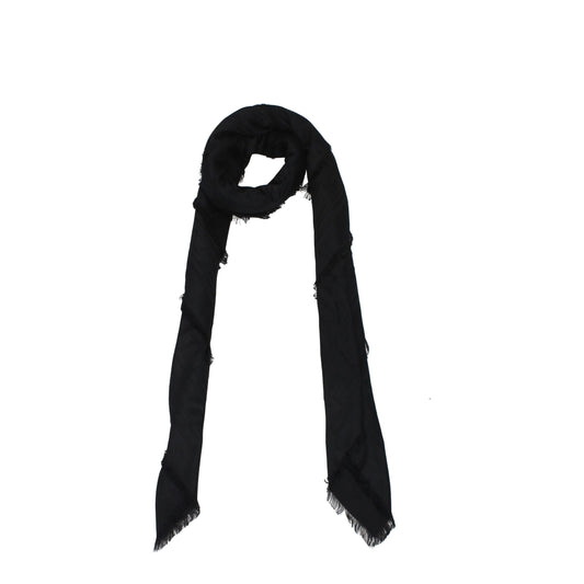 Balmain Schwarzes Viskose-Foulard